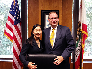 Caroline Gim with Tom White (Ian C. Calderon Chief of Staff)
