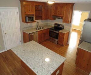 new appliances, countertops and flooring throughout
